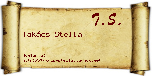 Takács Stella névjegykártya