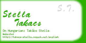 stella takacs business card
